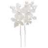 1ks květina Faux Pearl Wedding Hair Pin Pokrývka hlavy White Hair Clip Bride šperky