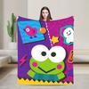 Keroppis Blanket Cute Frog Super Warm Print Plush Throw Blanket For Kids Adult Home Decor Flannel Bedspread Bed Cover