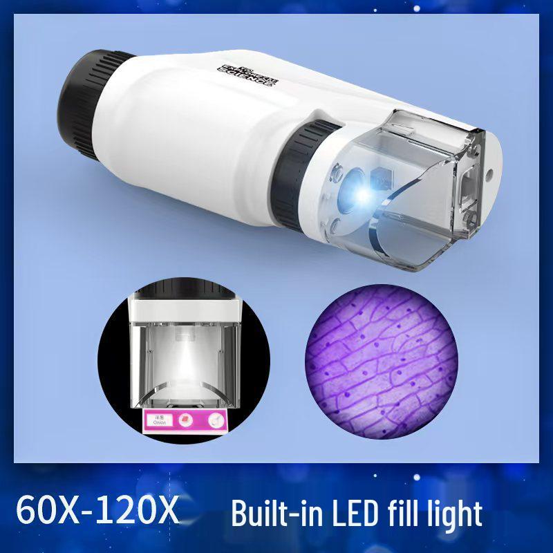 Tragbares Outdoor-Mikroskop-Set für junge Wissenschaftler: Lehrreiche praktische Experimente für Grund- und Sekundarschüler