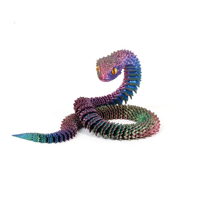 3D Printed Articulated Mini Snake Dragon Like Movable Simulation Snake Modle Figures Rotatable Decor Kid Adult Toy 30/40cm Gift