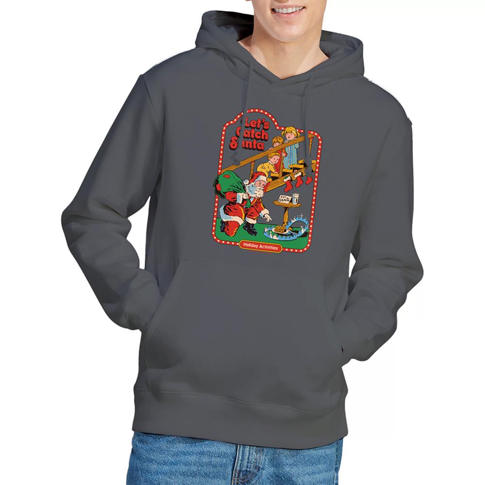 Steven Rhodes Unisex Adult LetÂ´s Catch Santa Hoodie