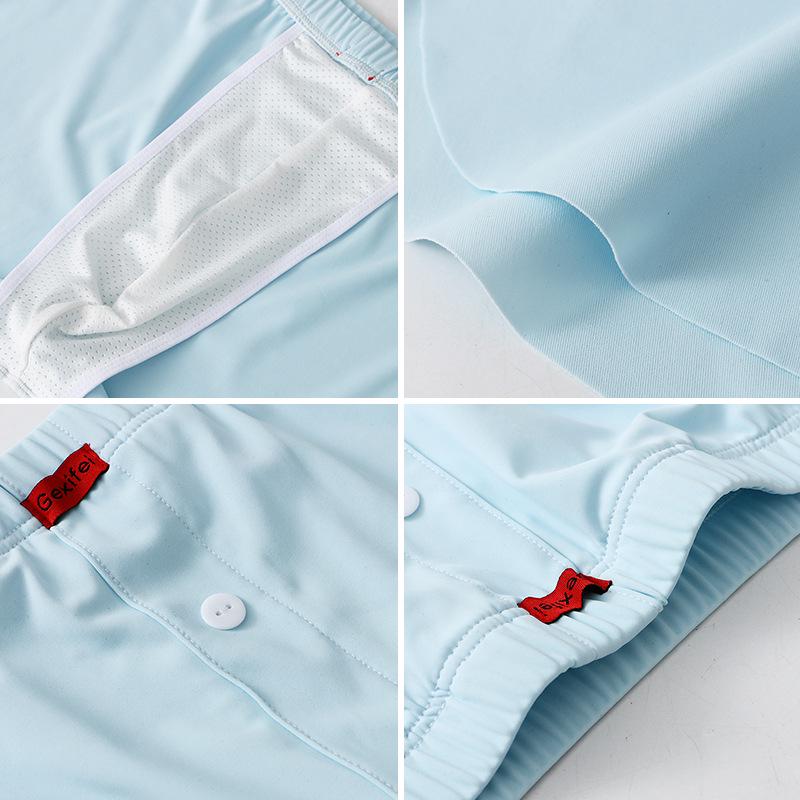 Men’s Ice Silk Loose Fit Breathable Shorts - Comfortable Home Lounge Underwear