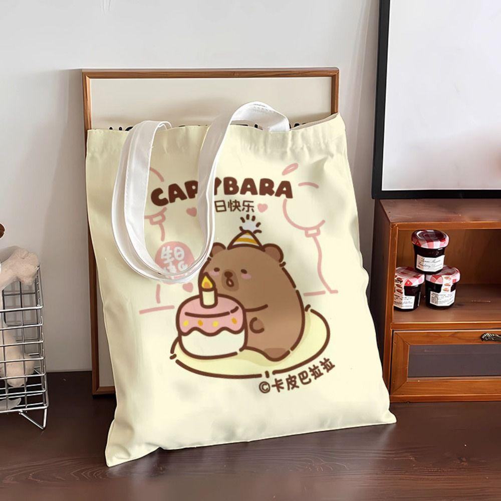 

School Bag Capybara Single Shoulder Bag Commute Bag Large Capacity Capybara Handbag Girls Style B