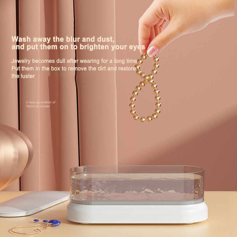Ultrasonic Jewelry Cleaner Electric Professional Multi-functional Vibration Wash Box for Glasses Watch Ring Earrings Necklace