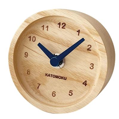 KATOMOKU Mini-Uhr Esche limitierte Auflage marineblaue Tischuhr km-125NV 85mm
