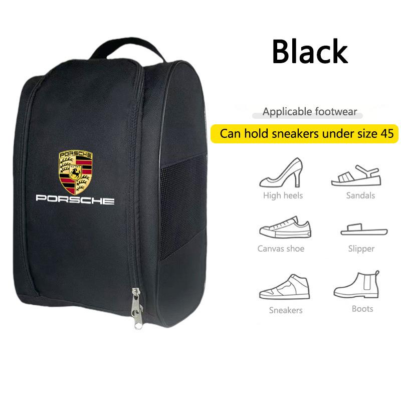 Portable Football Boot Bag Golf Football Basketball Shoe Carrier Breathable Pouch For Porsche 911 Taycan Cayenne Boxster Cayman