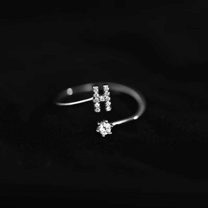 Exquisite Women's 26 Letter Open Ring - European & American Design