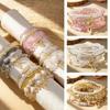 Multi-layer Design Boho Bracelet Imitation Pearl Beaded Chain Bangle Strand Bracelet  Women Jewelry