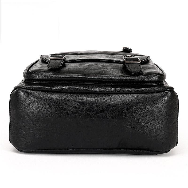 TS JYL laptop bag,Leather Travel Backpack Casual Business Bag Large Student School Backpack