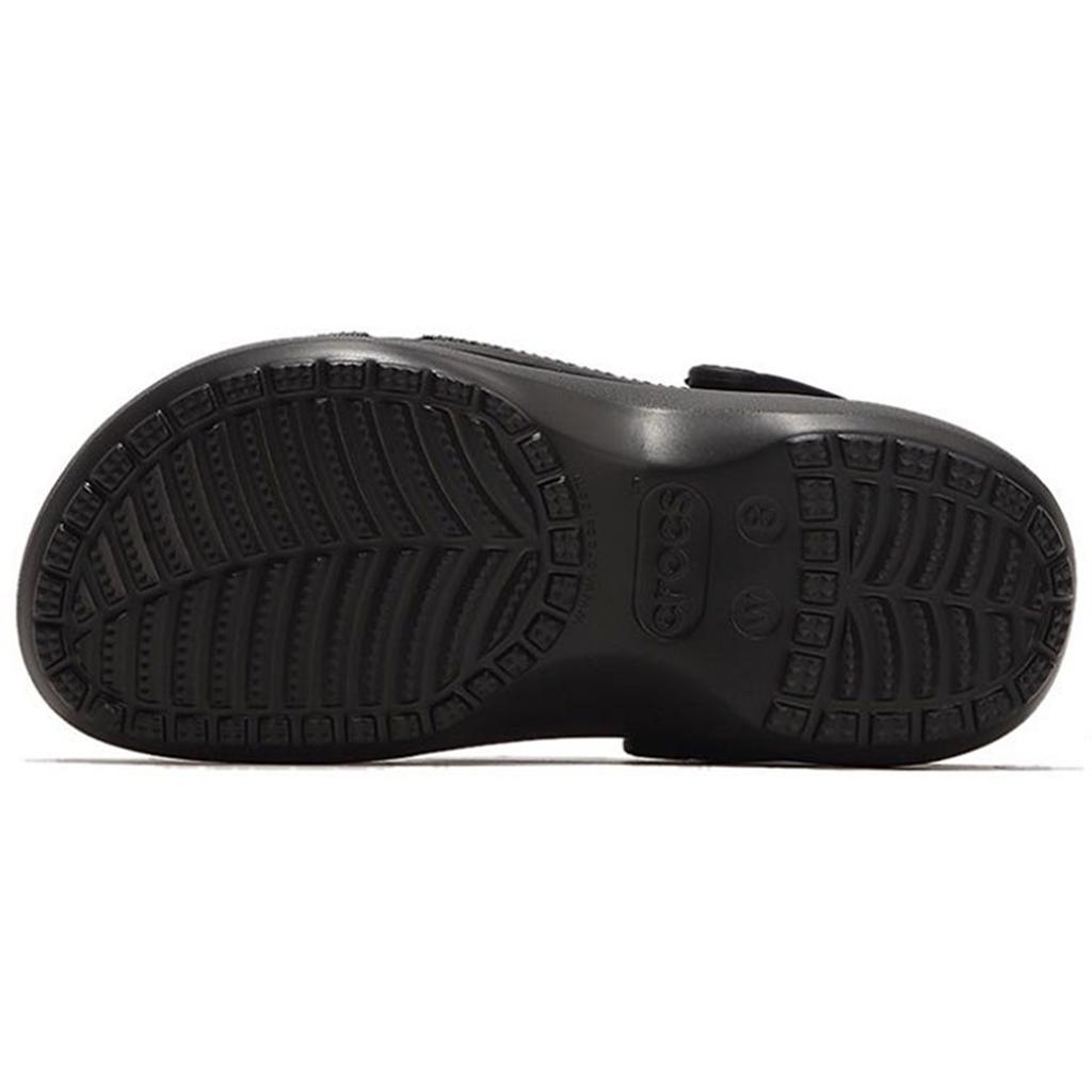 Crocs Classic Platform Clog Devil's Whisper Fashion Trend Spring and Summer Versatile Hole Shoes Women's Black Gift Box Edition