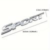 Emblema Cromato 3D "SPORT" - Adesivo Riflettente Metallico per Portiera Auto, Adatto per Styling e Decorazione del Veicolo, Emblema Sportivo per Auto|Emblema Moderno per Auto