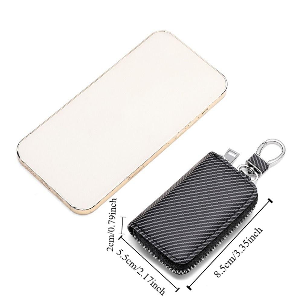 With Keyring Mini Car Key Bag Lightweight Zipper Key Case Simplicity Car Key Cover  Key Storage