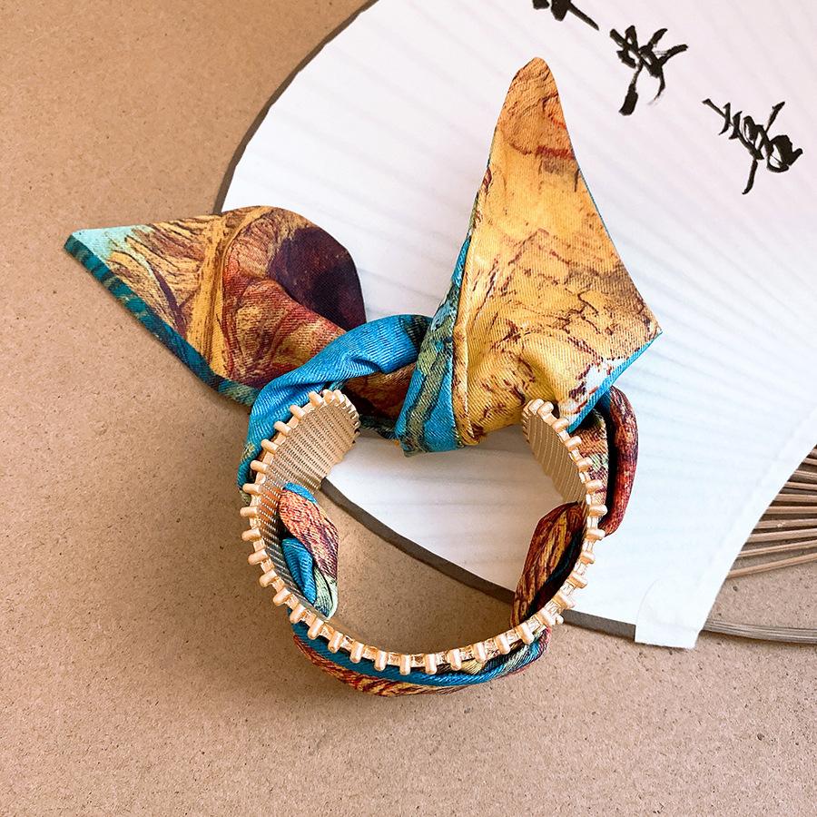 Matte silk scarf hollow opening bracelet retro niche temperament bracelet niche exaggerated high-end jewelry women
