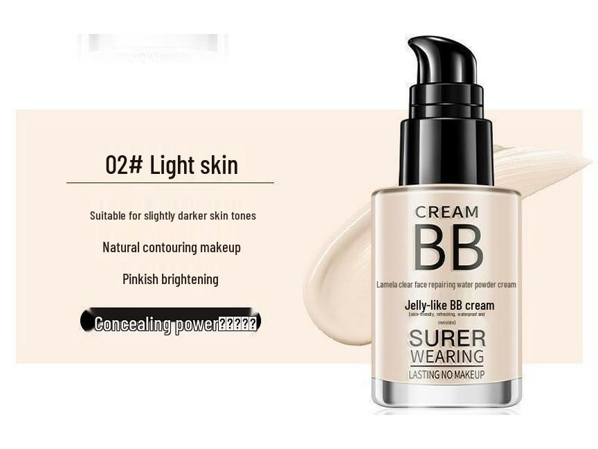 BB Cream Light & Clear: Complexion-Enhancing Foundation & Concealer, Moisturizing, Waterproof, Sweatproof, Long-lasting, Non-Cakey, Unisex.