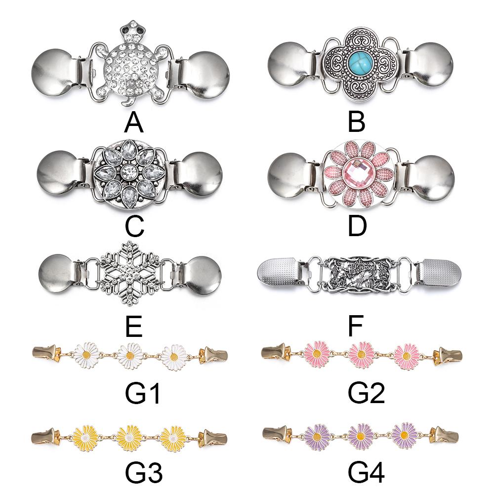 Vintage Cardigan Duck DIY Clip Pin Women Shawl Blouse Collar Sweater Scarf Clasp Charm Shiny Rhinestone Pin Gift for Ladies