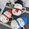 300ML Snowman Mug Creative Large Capacity Ceramic Cup Coffee Cups Lovely Men and Women Birthday Gift Breakfast Cup