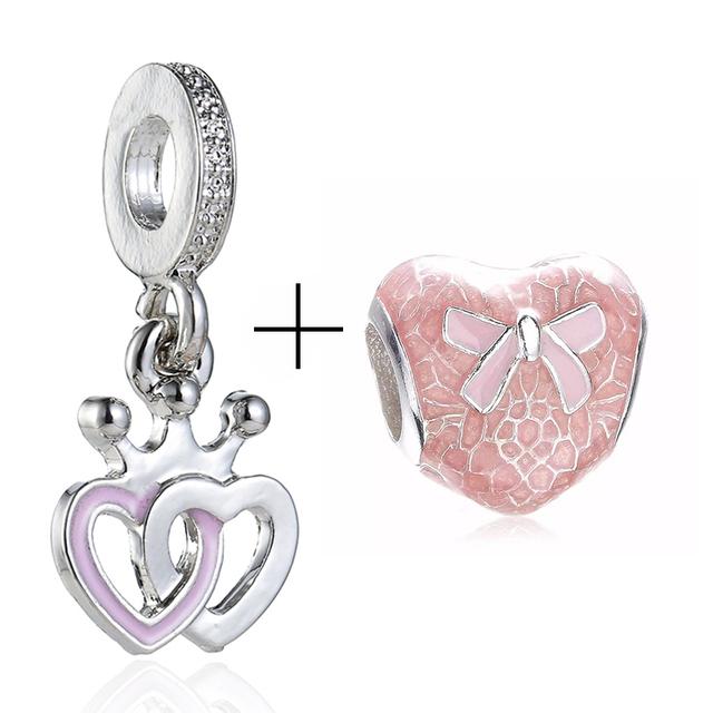 2pcs /Lot New Mom &Dad Charm Beads Fit European Style Brand Bracelets For Women Family Romantic Jewelry Gift Buy 1 Get 1 Free