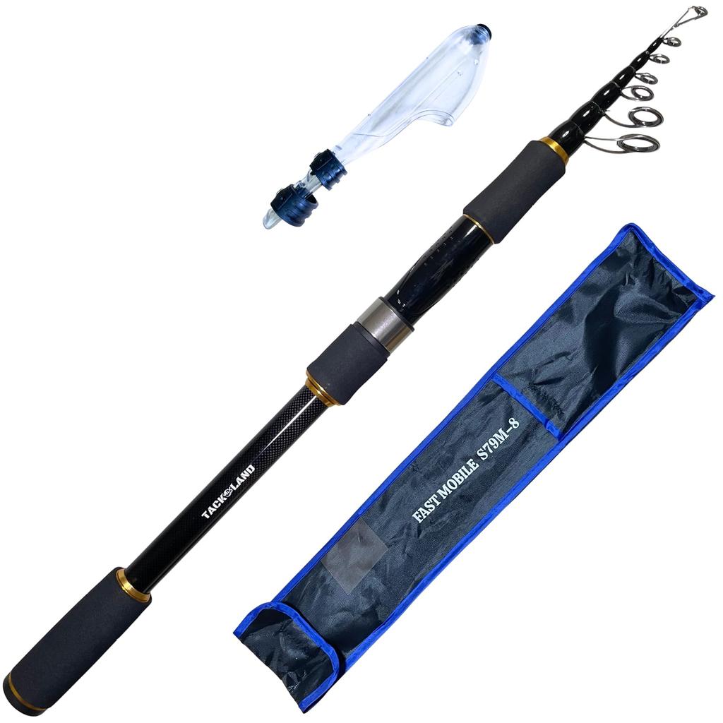 FAST MOBILE Compact Mobile Rod with Detachable Grip Medium Available In Spinning and TACKLAND (Fast Mobile) End, Action, Baitcasting!