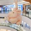 Cartoon Cute Vertical Ear Rabbit Plush Keychain Soft Toy For Bag Decoration