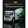 1/32 Scale Electric Concrete Mixer Truck Model Alloy Die Casting Can Model Real Work Children Toy Car Boy Gift