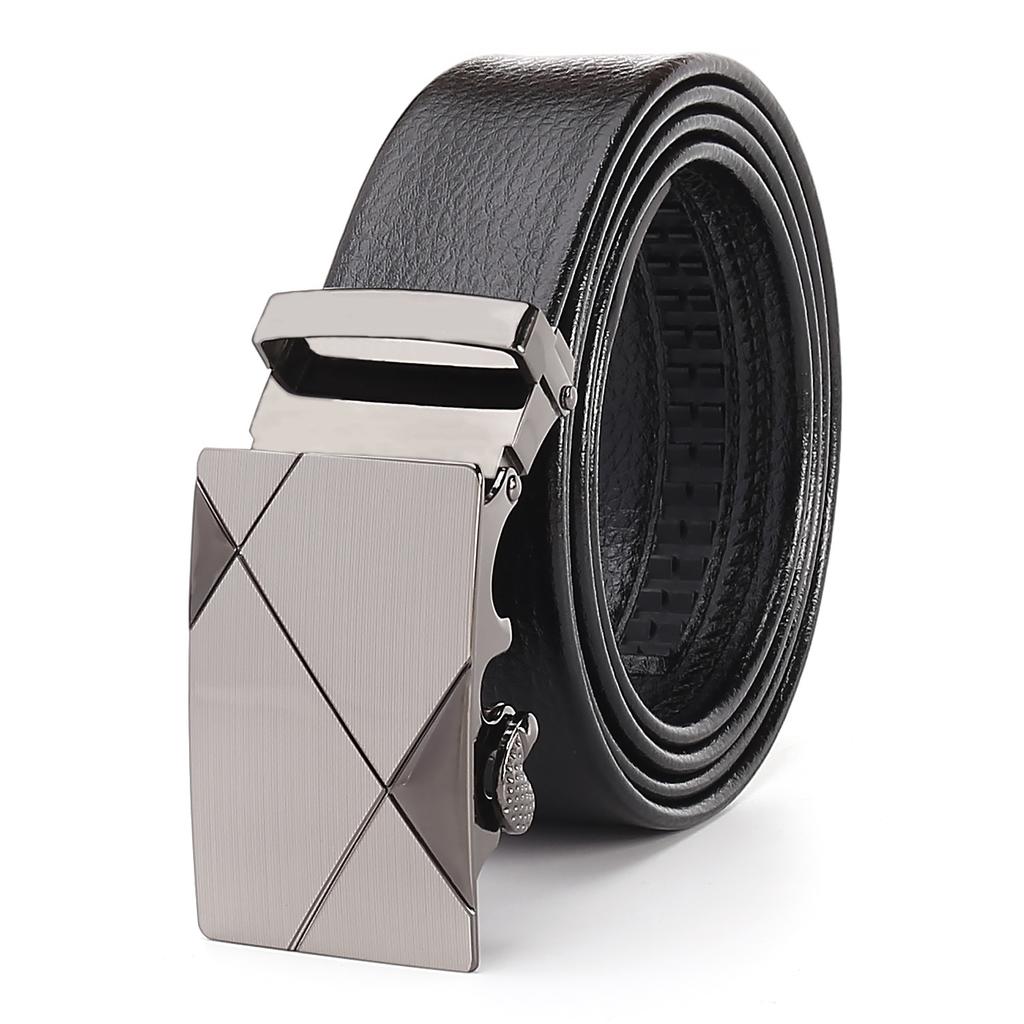 Cintura da Uomo Automatica con Fibbia Business - Bordo Rivestito in TPU, Cintura Elegante Premium per Abbigliamento Formale