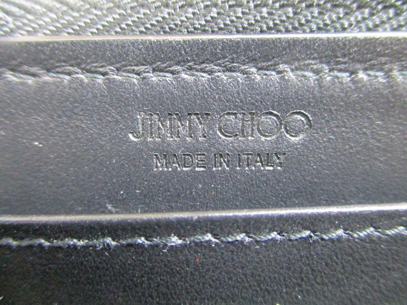 Authentische Jimmy Choo braun Kalbsleder runde Reißverschluss Brieftasche CARNABY #9684 generalüberholt