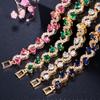 Wave Crystal Gemstone Bracelet Lobster Clasp Crystal Chain Bracelet New Women Bracelet  Women