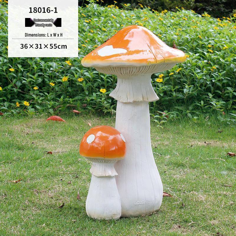 Resin Mushroom Ornaments for Outdoor Garden and Lawn Decor