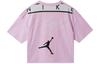 Jordan Crop Tops Women's Pink Crew Neck Moderate DC2154-676