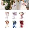 Bridal Bouquet Home Decor Lifelike Elegant Romantic Decoration Fake Ceremony Anniversary Prom Mother's Day Valentine's Day