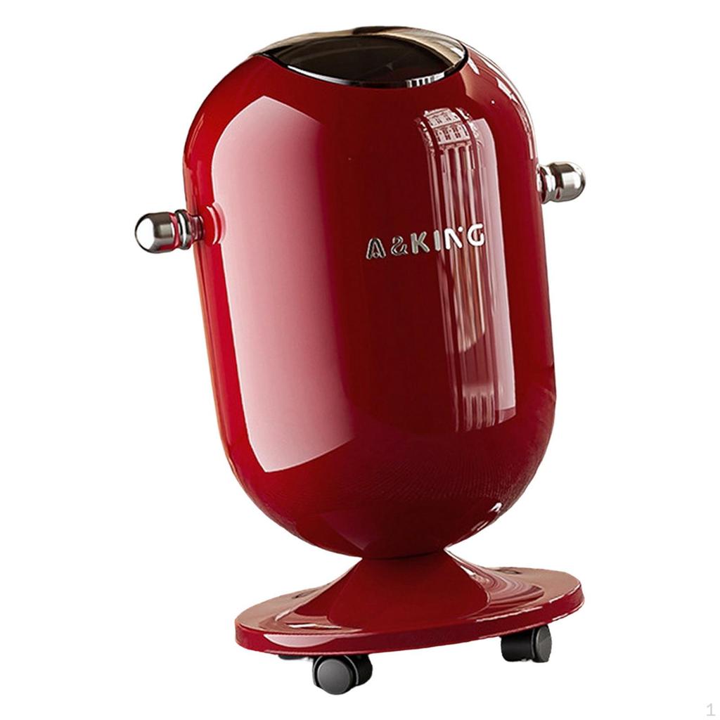 Press Type Trash Can with Wheels Garbage Bin Simplistic Lid Waste Basket Paper Bucket for