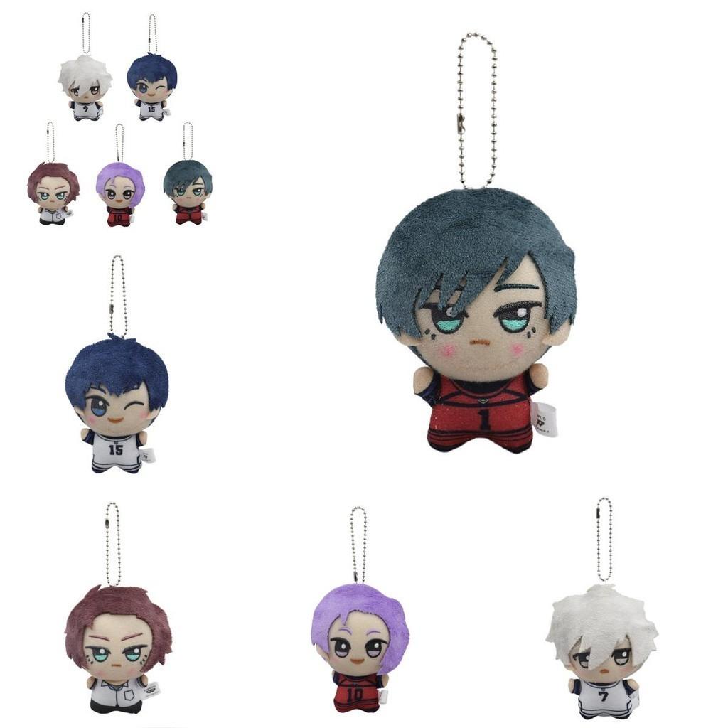 Plush Toy Keychain Adorable Blue Cartoon Animal Soft Pp Cotton Filling