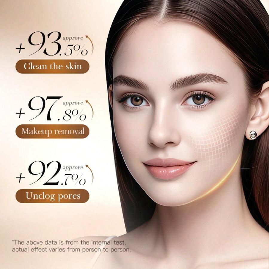 1pc 120ml Rice Cleansing Oil, Lip, Eye And Face Make-Up Remover, Deep Cleans Pores, Easily Removes M