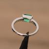 Women's Green Lab Emerald Gemstone Ring 925 Sterling Silver May Birthstone Engagement & Wedding Wear Stantement Ring