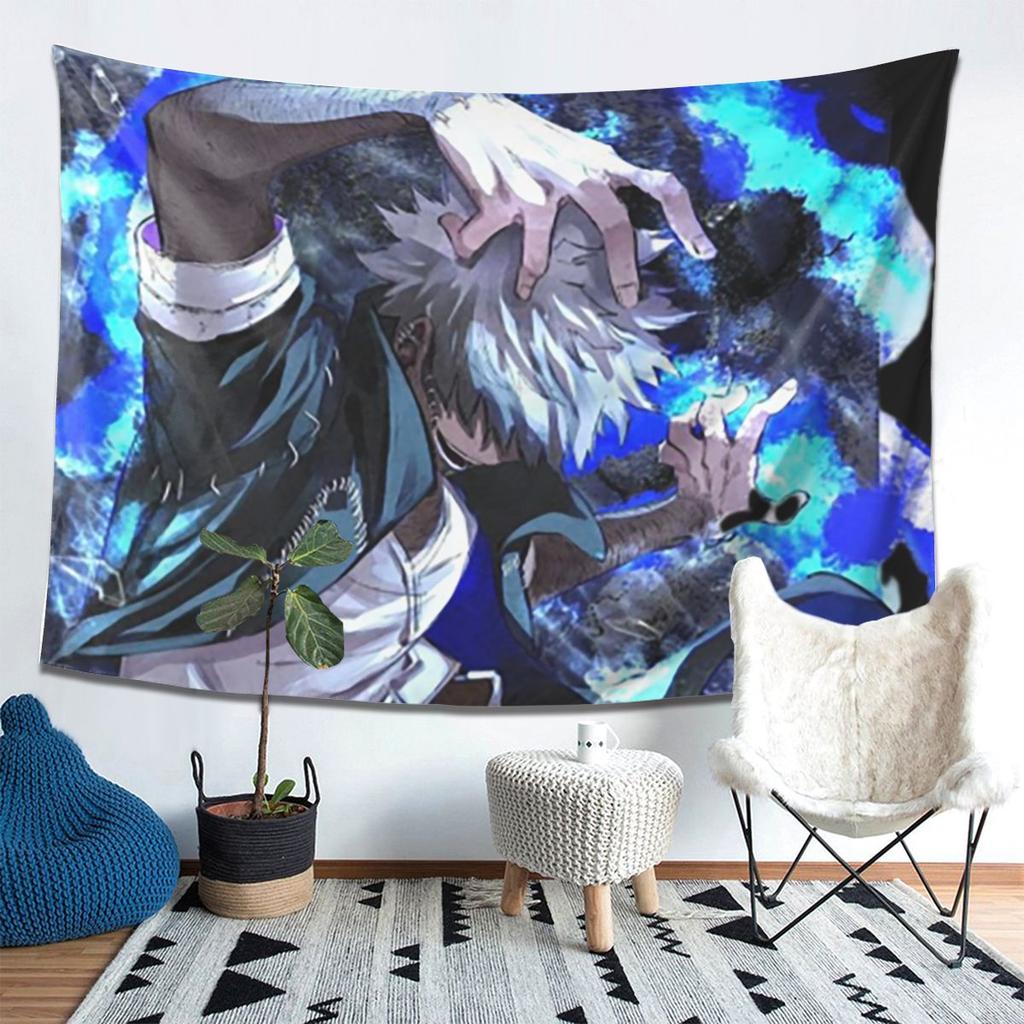 My Hero Academia Dabi Anime Manga MHA Blueflame Tapiz Colgante de Pared Estético Decoración del Hogar Tapices Sala de Estar Dormitorio