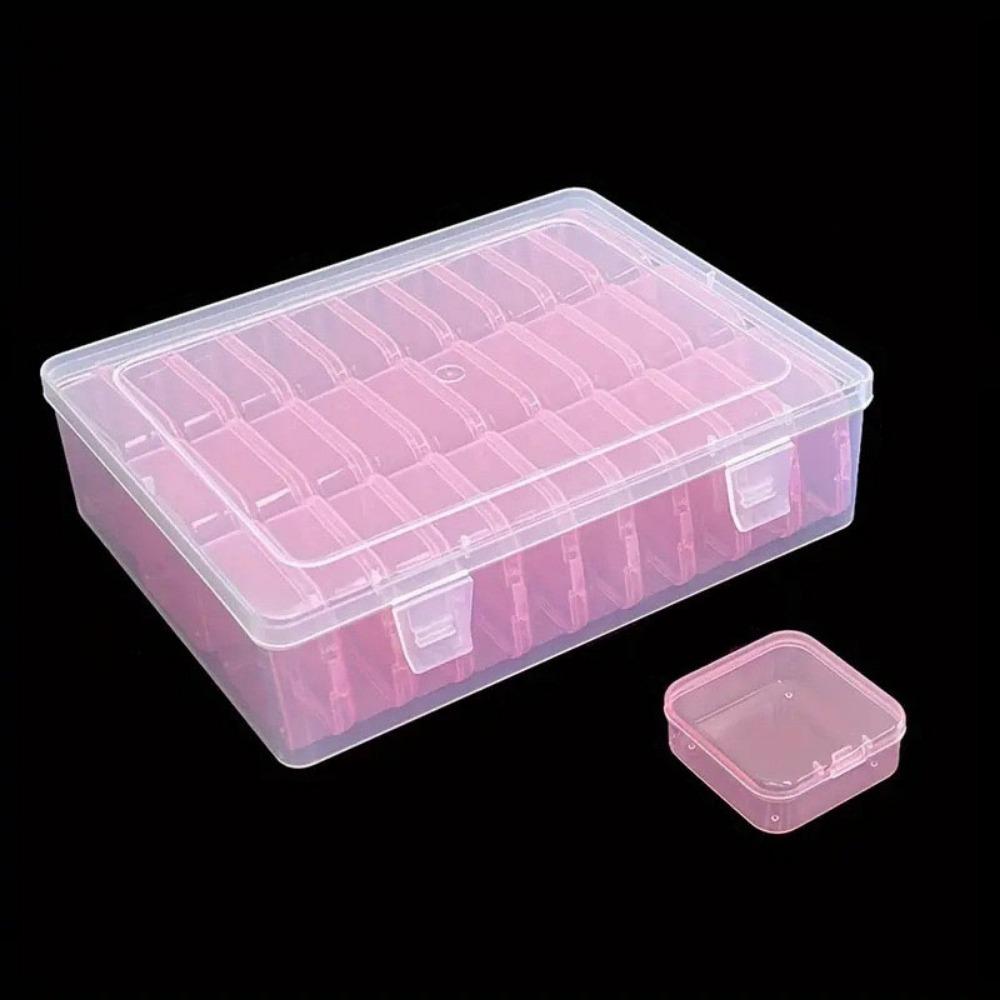 Plastic Jewelry Storage Case Multiple Grid Necklace Storage Container  Painting Accessories