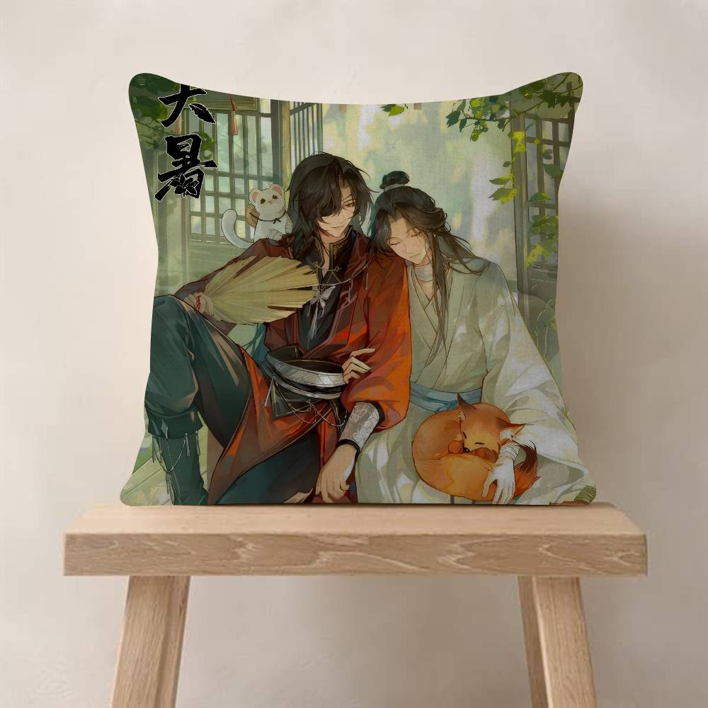 Аниме Благословение небесных владык Наволочка мультфильм Подарок Чехол для подушки Спальня Дом Диван Стул Сиденье Декор наволочка 30x30cm