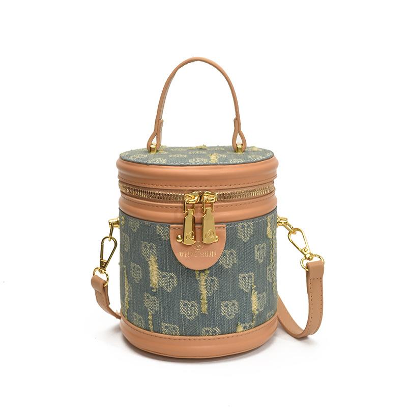 Bags women's bags 2025 new summer high-end niche cylinder handbags bucket bags versatile and popular messenger bags