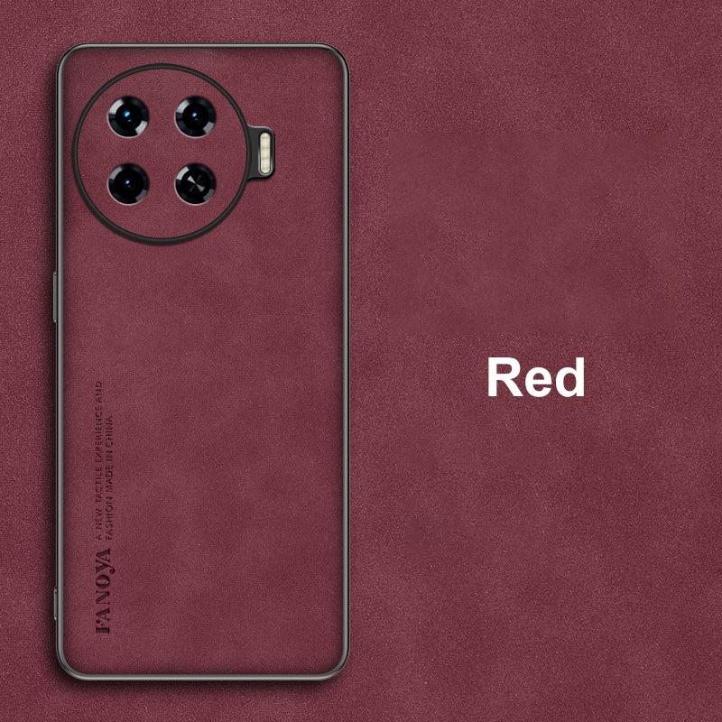 

Для Tecno Spark 20 Pro+ чехол Роскошный чехол для телефона из искусственной кожи для Tecno Spark 20 Pro Plus Задняя крышка Матовый силиконовый Полная защита Spark 20 Pro Plus красный