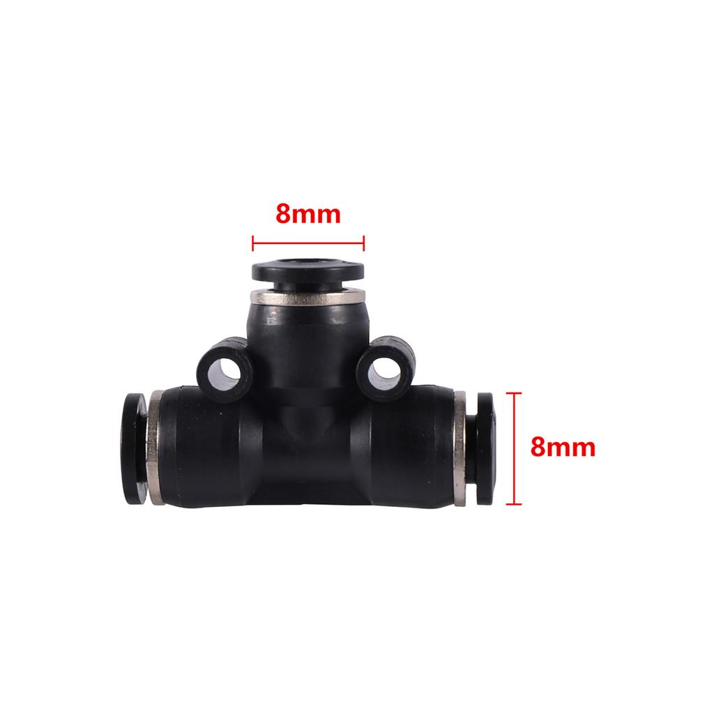 6/8/10mm Pneumatic Pipe Slip-lock Quick Connectors Straight Elbow Tee Y-shape 3-way Garden Lawn Misting Cooling Joints 3/10Pcs