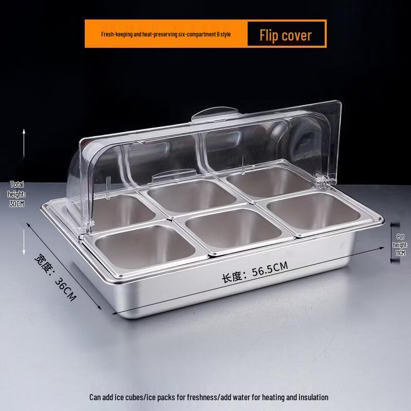 

JINGRX 304 Stainless Steel Food Storage & Display Set