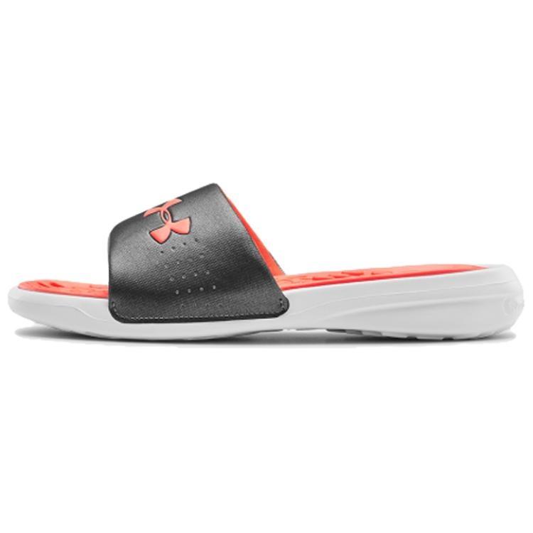 (WMNS) Under Armour Playmaker Fixed Strap Slippers Black/Orange Women s 3000063-104 EU 39