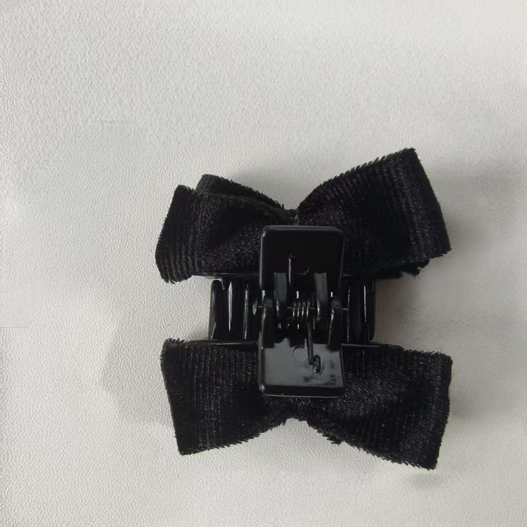 1 Pcs Black Black Bow Tie Grip Clip At the Back of the Head For Women Girls Suitable for Daily Use