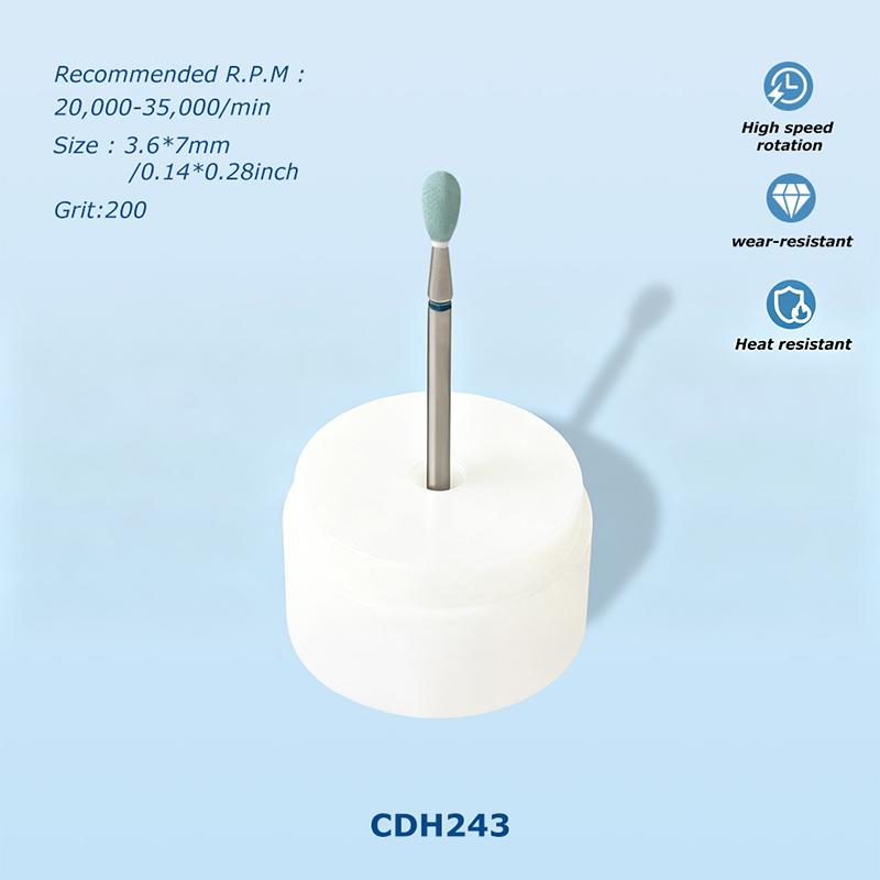 1PCS High Quality Diamond Green Ceramic Diamond Polishing Stone Grinder, 2.35mm Shank Coarse Grit Polishing Head For Finshing