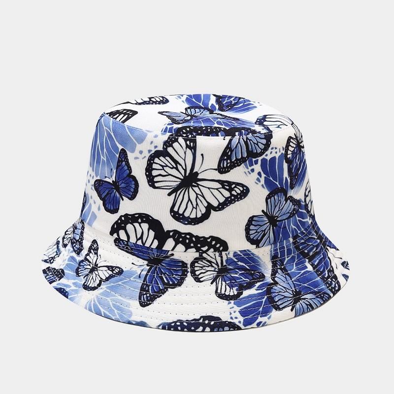 Classic Vintage Print Doublesided Sun Hat For Men Women Summer Outdoor Uv Protection