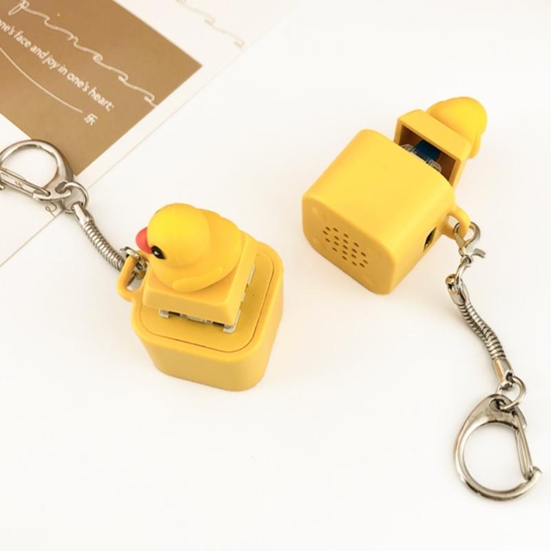 Duck Fidgety Toy Quacking Fidgety Toy Rechargeable Duck Key Chain Stress Relief Sensory Game Squeaky Home Decoration