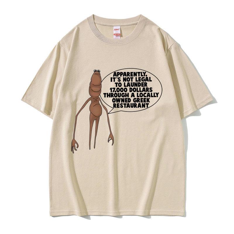 Apparently Its Not Legal To Launder Marcus The Worm Funny Meme Tshirt Unisex Women Casual Cotton Oversized T Shirts Short Sleeve