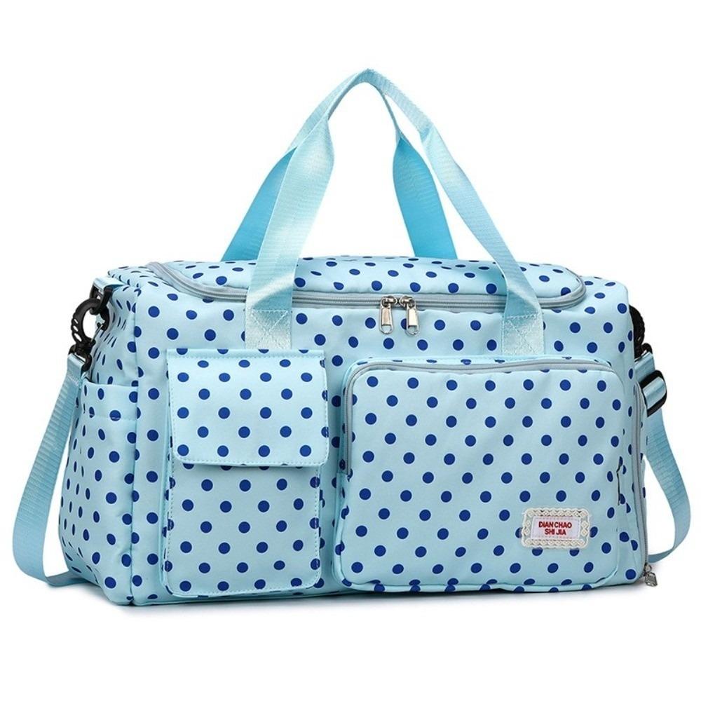 Oxford Cloth Travel Duffle Large Capacity Travel Luggage Bag Polka Dot Travel Handbag  Short Travel