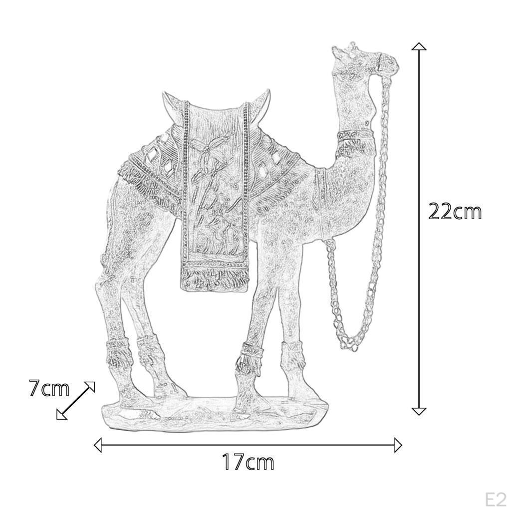 Camel Horse Figurine Resin Animal Statue Sculpture for Entrance Shelf Living Room Home Decoration