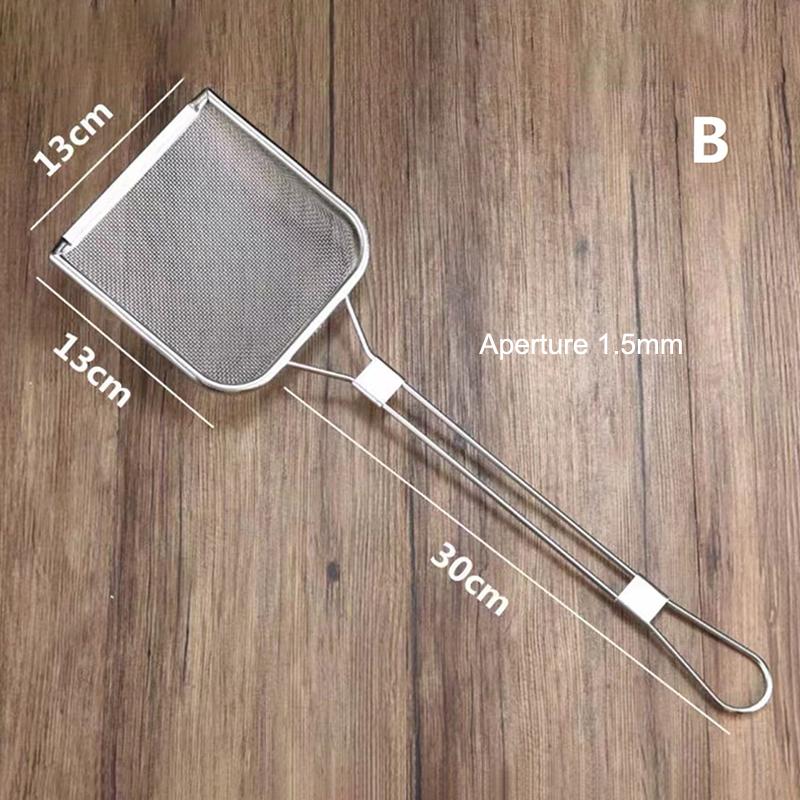 Stainless Steel Fryer Screen French Fries Frame Square Filter Net Encrypt Colander Strainers Shaped Frying Mesh Basket Strainer